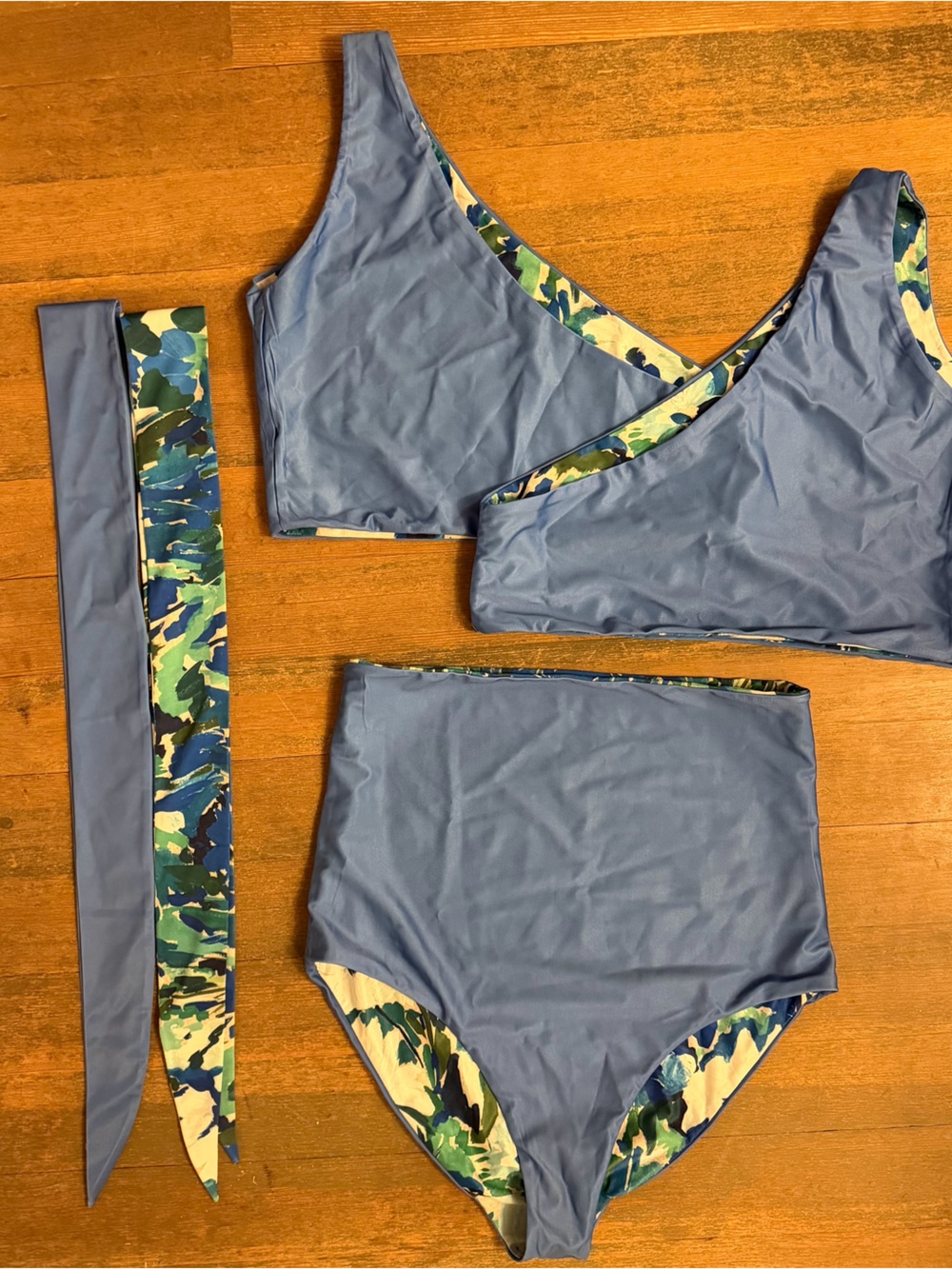 Baiia Reversible Bikini w/ High Waist Bottoms (Sz 14, Monet color way) - Picture 10 of 12